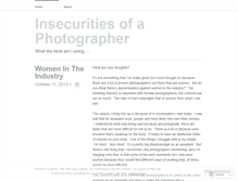 Tablet Screenshot of insecuritiesofaphotographer.wordpress.com