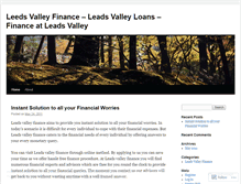 Tablet Screenshot of leedsvalleyfinance.wordpress.com