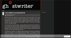 Desktop Screenshot of ghstwriter.wordpress.com