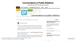 Desktop Screenshot of prconversations.wordpress.com