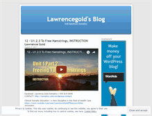 Tablet Screenshot of lawrencegold.wordpress.com