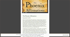 Desktop Screenshot of phoenixaffirmations.wordpress.com