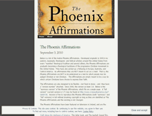 Tablet Screenshot of phoenixaffirmations.wordpress.com