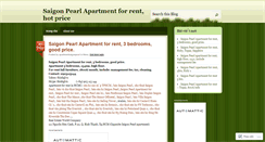 Desktop Screenshot of apartmentsaigonpearl.wordpress.com