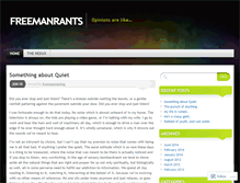 Tablet Screenshot of freemanrants.wordpress.com