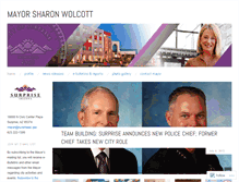 Tablet Screenshot of mayorsharonwolcott.wordpress.com