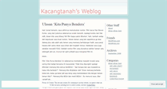 Desktop Screenshot of kacangtanah.wordpress.com