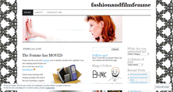 Desktop Screenshot of fashionandfilmfemme.wordpress.com