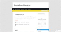 Desktop Screenshot of designfoundthought.wordpress.com
