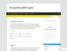 Tablet Screenshot of designfoundthought.wordpress.com