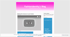 Desktop Screenshot of fashionidentity.wordpress.com