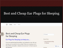 Tablet Screenshot of earplugsforsleepingg.wordpress.com