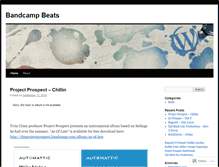 Tablet Screenshot of bandcampbeats.wordpress.com