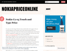 Tablet Screenshot of nokiapriceonline.wordpress.com