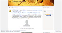 Desktop Screenshot of mydailyobservation.wordpress.com