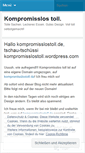 Mobile Screenshot of kompromisslostoll.wordpress.com