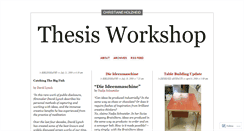 Desktop Screenshot of cholzheidthesisworkshop.wordpress.com