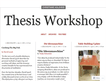 Tablet Screenshot of cholzheidthesisworkshop.wordpress.com