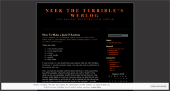 Desktop Screenshot of neektheterrible.wordpress.com