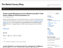 Tablet Screenshot of marketcanary.wordpress.com