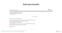 Desktop Screenshot of interpretar.wordpress.com