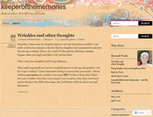 Tablet Screenshot of keeperofthememories.wordpress.com