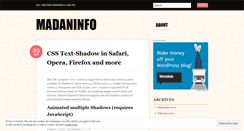 Desktop Screenshot of madaninfo.wordpress.com