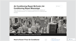 Desktop Screenshot of airconditionersmccomb.wordpress.com