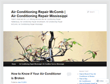 Tablet Screenshot of airconditionersmccomb.wordpress.com