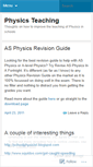 Mobile Screenshot of physicsteaching.wordpress.com