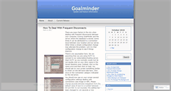 Desktop Screenshot of goalminder.wordpress.com