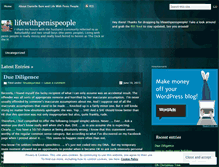 Tablet Screenshot of lifewithpenispeople.wordpress.com