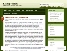 Tablet Screenshot of eatingvariety.wordpress.com