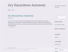 Tablet Screenshot of gryhazardoweautomatyy.wordpress.com