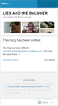 Mobile Screenshot of liesandthebeliever.wordpress.com
