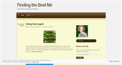 Desktop Screenshot of findingthebestme.wordpress.com