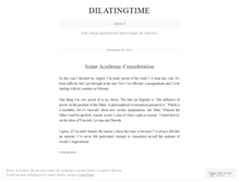 Tablet Screenshot of dilatingtime.wordpress.com