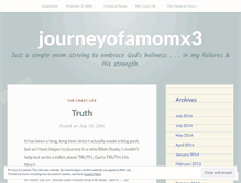 Tablet Screenshot of journeyofamomx3.wordpress.com