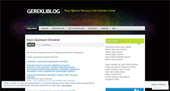 Desktop Screenshot of gerekliblog.wordpress.com