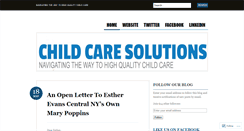 Desktop Screenshot of childcaresolutionscny.wordpress.com