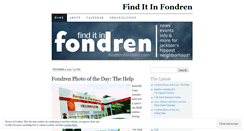 Desktop Screenshot of finditinfondren.wordpress.com