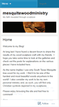 Mobile Screenshot of mesquitewoodministry.wordpress.com