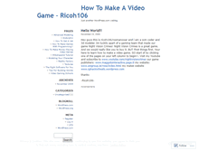 Tablet Screenshot of howtomakeavideogame.wordpress.com