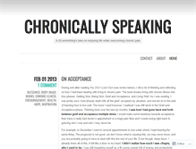 Tablet Screenshot of chronicspeak.wordpress.com