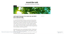 Desktop Screenshot of mountthecurb.wordpress.com