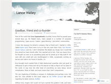 Tablet Screenshot of lancewalley.wordpress.com
