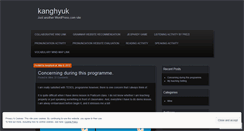 Desktop Screenshot of kanghyuk.wordpress.com