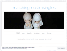 Tablet Screenshot of matchingmuslimsingles.wordpress.com