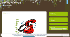 Desktop Screenshot of minhajalhaqq.wordpress.com