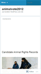 Mobile Screenshot of animalvote2012.wordpress.com